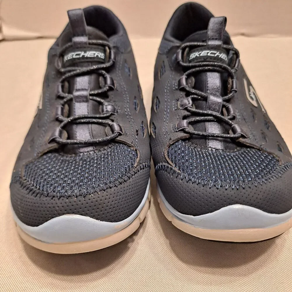 Skechers Women's Gratis Breezy City 22773 Sneakers Size 6 Lightweight Navy Blue